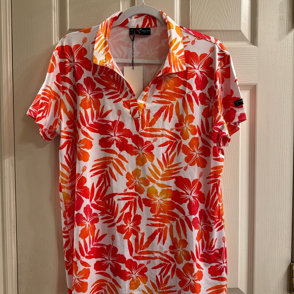 Floral Short Sleeve Polo Shirt